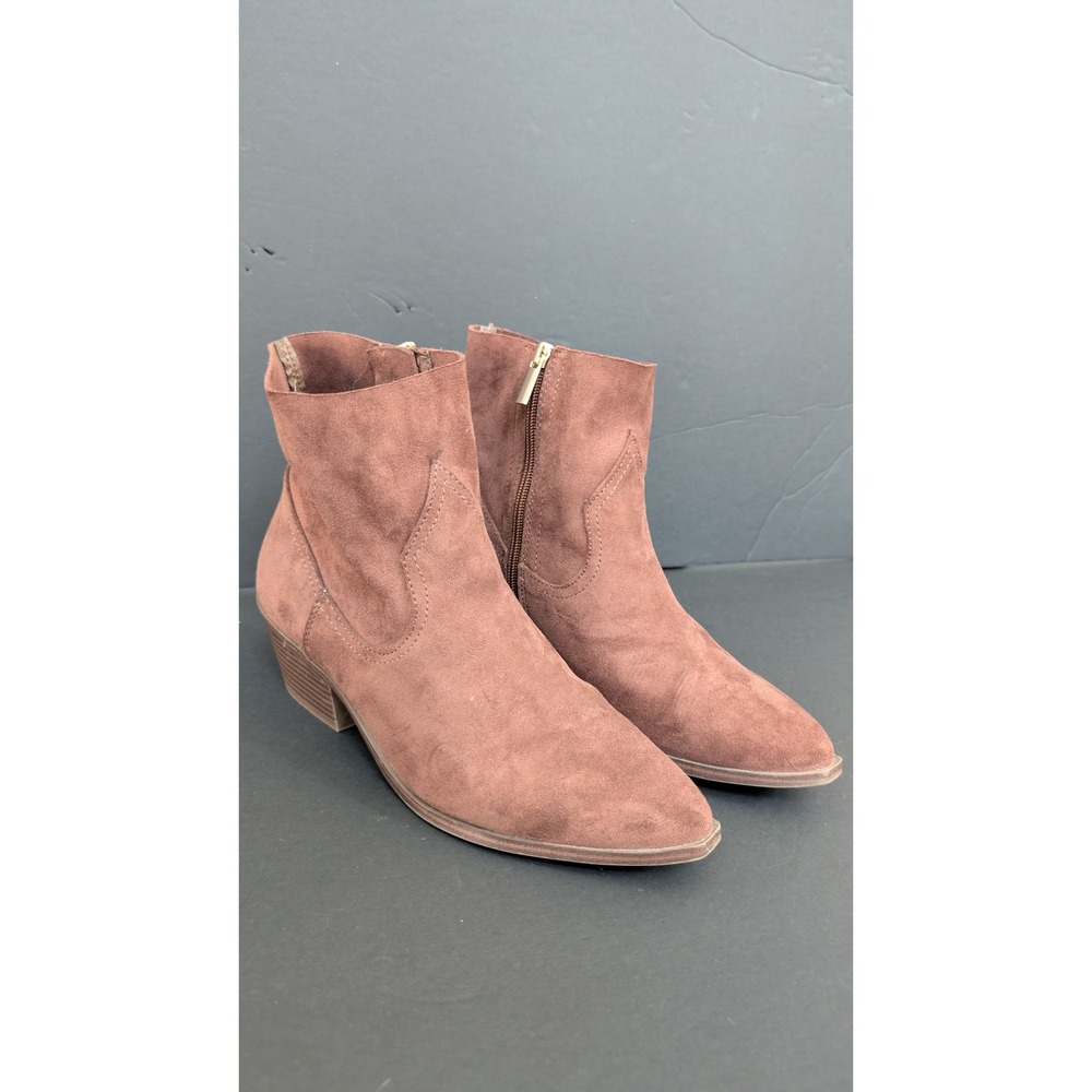 SM New York Brown Ankle Boots, size 9.5